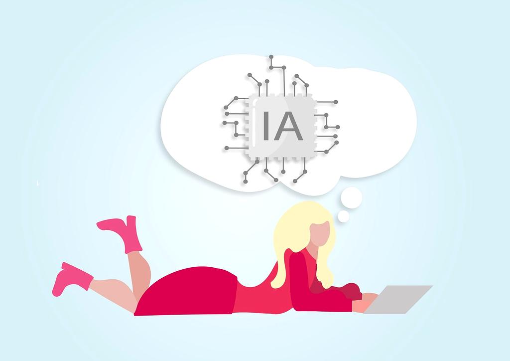 AI learning interface on tablet